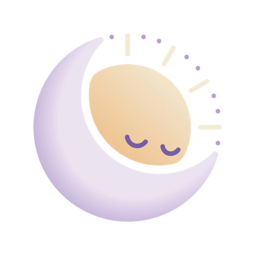 Sunny asleep in the crescent moon.